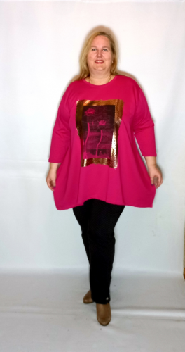 Туника BL-7766 Малина (Турция, разные производители) — размеры 1 размер