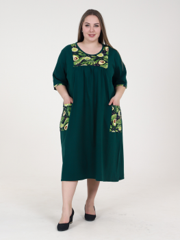 Платье "Сусанна" (ПГ-016) темно-зеленый