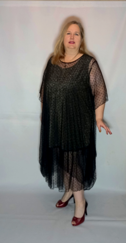 Платье-двойка "Олимпия", горох (Маричи, Москва) — размеры 60, 62, 64, 66, 68